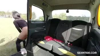 Amazing brunette tells the driver about her selfish lover