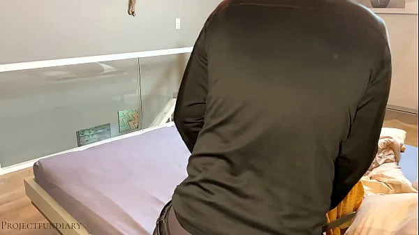 housewife cheating with neighbor - husband watches and gives her a second cum fill