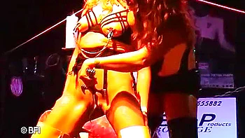 Lezdom Lesbian Chicks On The Stage Playing Hard With Each Other