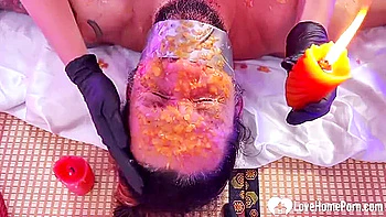 Punishing My Filthy Husband With Scalding Wax All Over