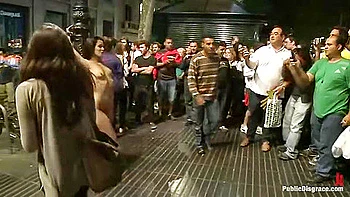 Spanish Hottie Naked And Fucked In Public