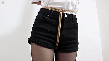 Asian Girl In Boots Hogtied And Poletied