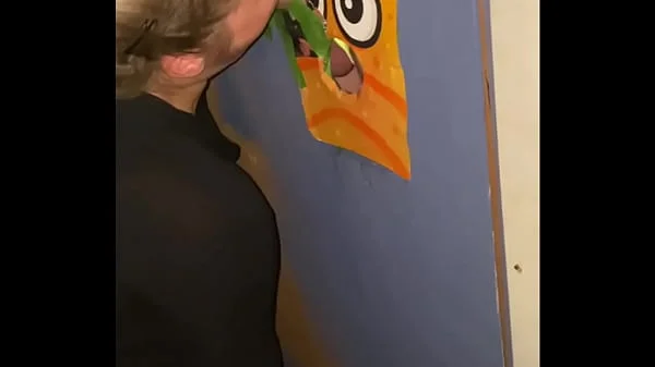 Gloryhole fun down at the local sex shop