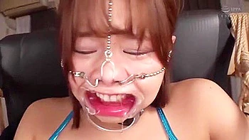 She is forced to do deep throat blowjobs over and over again.