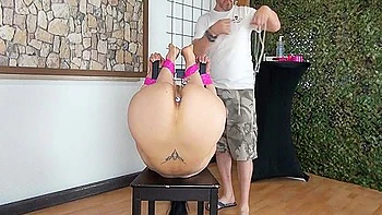 Sexy Slim Brunette Trained In Extreme Bondage And Submission