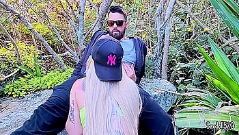 Slut Deep Throat Blowjob Outdoors For A Stranger!