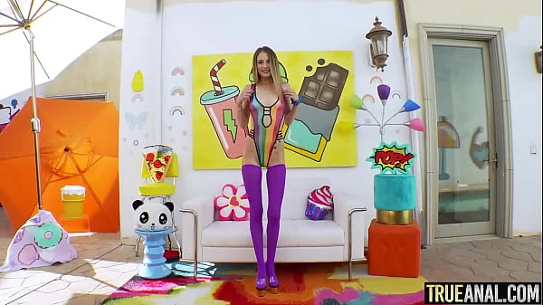 TRUE ANAL Kyler Quinn has her tight ass gaped