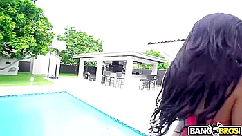 Big Booty 3some By The Pool With Julz Gotti And Alina Belle