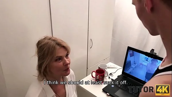 TUTOR4K. Man prefers sex with mature women and has temptation plan for tutor