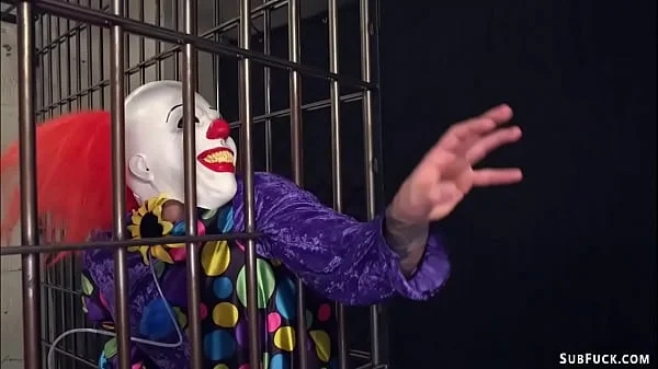 Little slut dap fucked by clowns