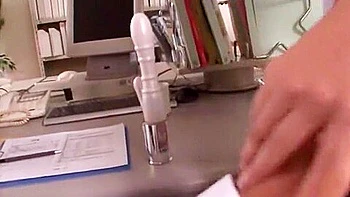 Crazy Japanese chick Reira Amane in Incredible Secretary, Masturbation JAV clip