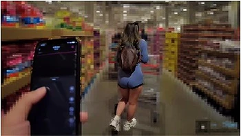 Remote Vibe Teasing Walk! Pussy Juice Gushing, Creampie Climax