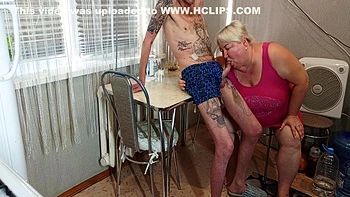 Neighbor Sucks And Jerks Off My Swollen Cock In Exchange For A Portion Of Hot Cum In Her Mouth