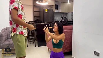 My Little Stepsister Invites Me To Exercise To Fuck Me And Swallow My Milk