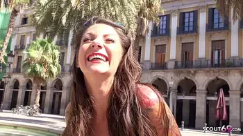 GERMAN SCOUT - CURVY BIG TITS LATINA MILF LILY CROTCHLESS THONG SEX AT PICKUP CASTING