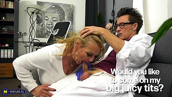 Fucking Our Hot Curvy German Milf Secretary Krizzi At The Office And Come On Her Big Juicy Tits