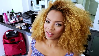 Behind the Scene from Young exotic Brazilian Rebeca Villar plays