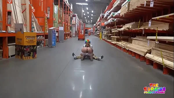 Clown gets dick sucked in The Home Depot
