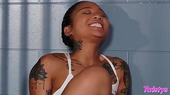 Very Hot Interracial Fantasy Lesbian Nookie In The Prison!