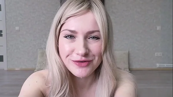 Blonde Sensual Sucking Big Dick and Cum Swallow - Point of View - Laloka4you