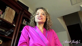 POV : Your Step-Auntie Gives You A Nice, Long Blowjob