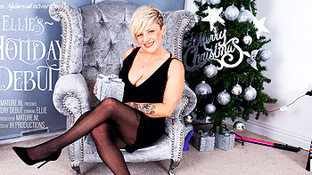 Mature Ellie's Holiday Debut