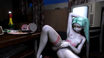 Rebecca Is Fingering Her Pussy and Squirting Loop - Cyberpunk Edgerunners Parody