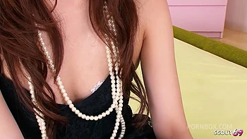 Slim Japanese Girl with Landing Strip seduce to Full Uncensored JAV Casting Sex with Cum deep inside her small Pussy