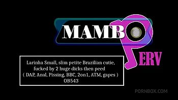 Larinha Small, Slim Petite Brazilian Cutie, Fucked By 2 Huge