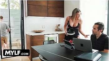 We Have To Be Quiet! Stepmom Cory Chase Gets Anal Love Next To Her Husband