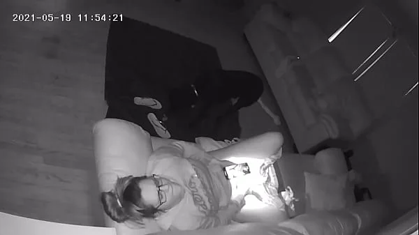 Babysitter Caught Masturbating on Couch with Wife Vibrator Hidden Cam