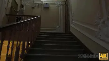 SHAME4K. Mature redhead agrees to get off when friends son visits her