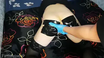 Bottle in the ass and hard anal fisting