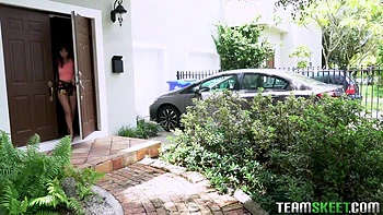 Babysitter Suffocates On Stepdads Throbbing Cock - Shae Celestine