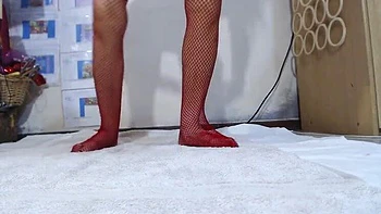 Italian MILF in Stockings Fists Her Pussy Solo