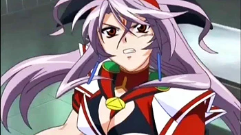 Weird anime storyline with angry busty teen slut