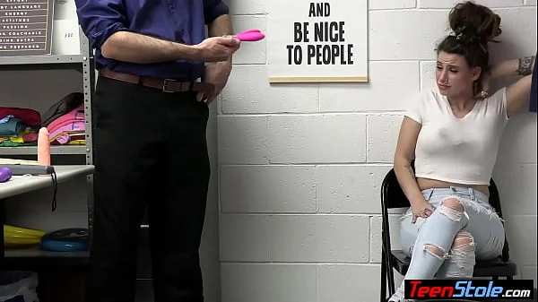 Cock addict teen thief Indica Flower offered her services to a LP officer