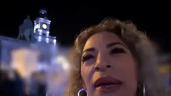 Vanesa shows her BIG TITS IN THE MIDDLE OF THE STREET