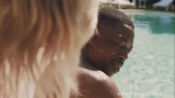 MARISKAX Tina gets fucked poolside by a big black cock