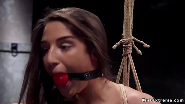 Teen slave is anal toyed abd nailed