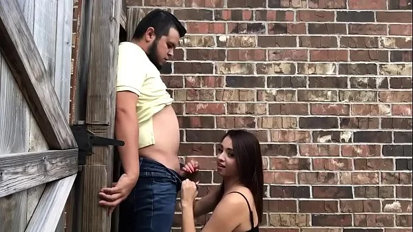 Slutty Teen Gives a Blowjob in Public