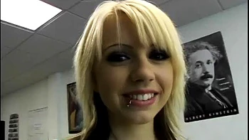 Teen blonde fucking hard on her casting