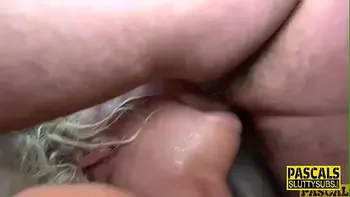 Busty milf sub fisted and fucked in threeway