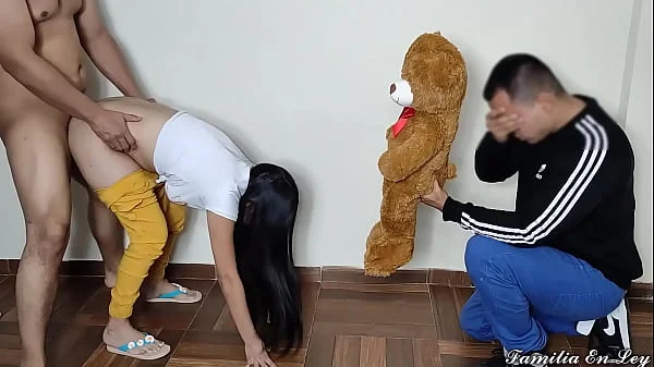 I Bring My Girlfriend a Teddy But She Prefers Her Lover's Big Cock - The Day My Girlfriend Mounts Me In Front Of Me And I Enjoy It Netorare