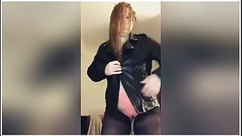 Dancing For The Camera In A Pink Thong