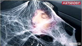 Halloween Succubus Jezzicat Takes Big Cock In The Backseat