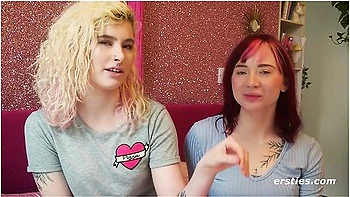 Cute Redhead Gives Blonde Babe Lesbian Pleasures