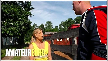 German Babe Parkplatzlader Gets Picked Up By A Live Crew