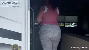Colombian babe gives pussy ass down payment for RV. La Paisa