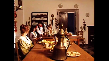 Retro Italian Orgy with Huge Tits - Roberto Malone Fucks Eva Falk & Karen Lancaume - Big Boobs Blowjob & Cum Swallowing